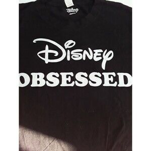 Vintage Disney Tshirt, 1990s, Y2K, "OBSESSED ", Black Sz XL, Unisex